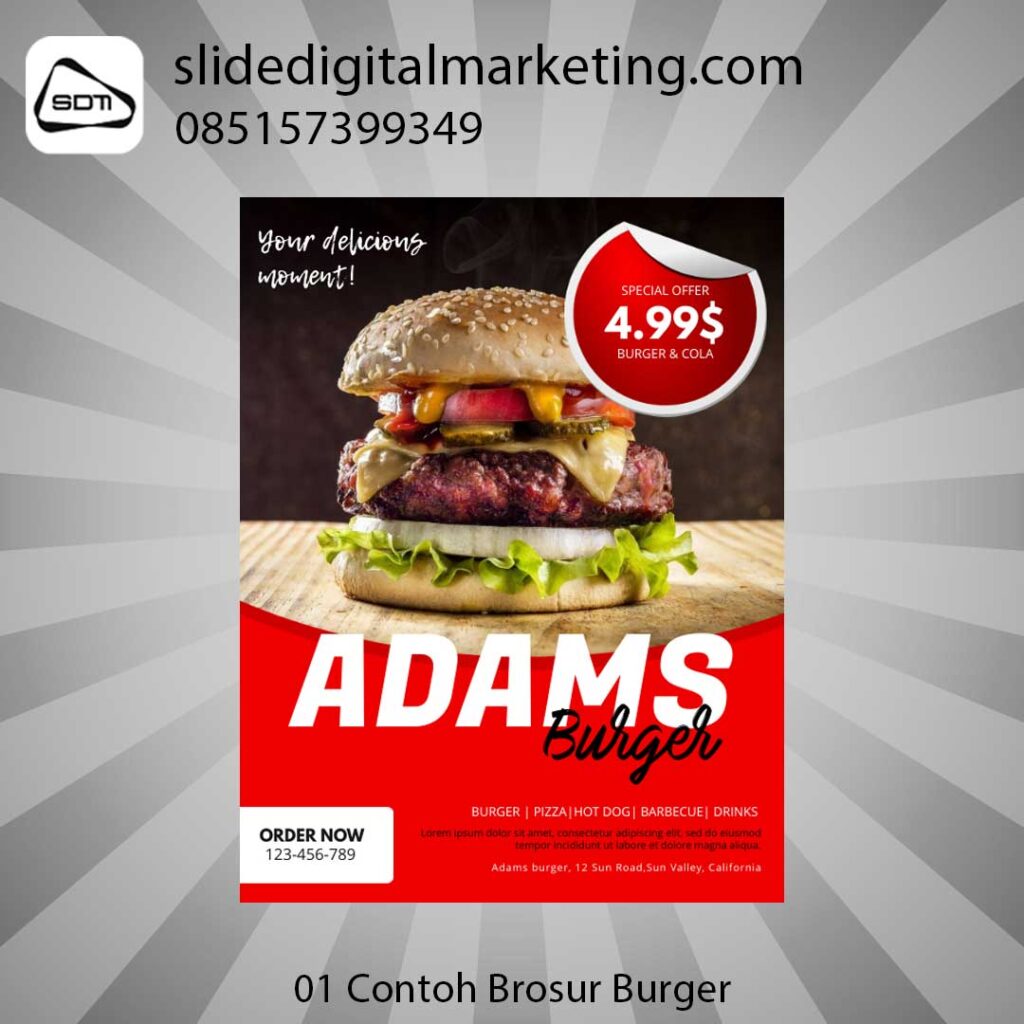 contoh brosur burger