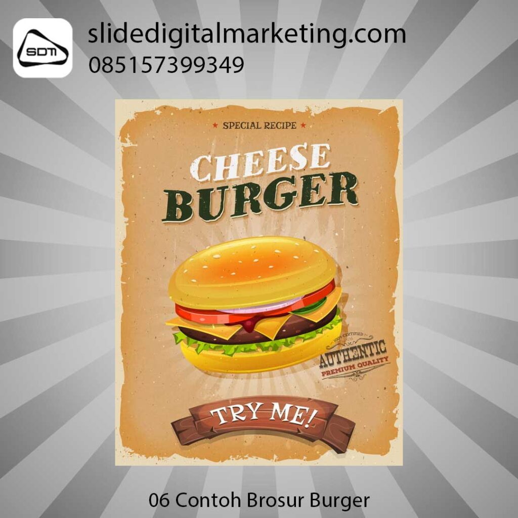 contoh brosur burger