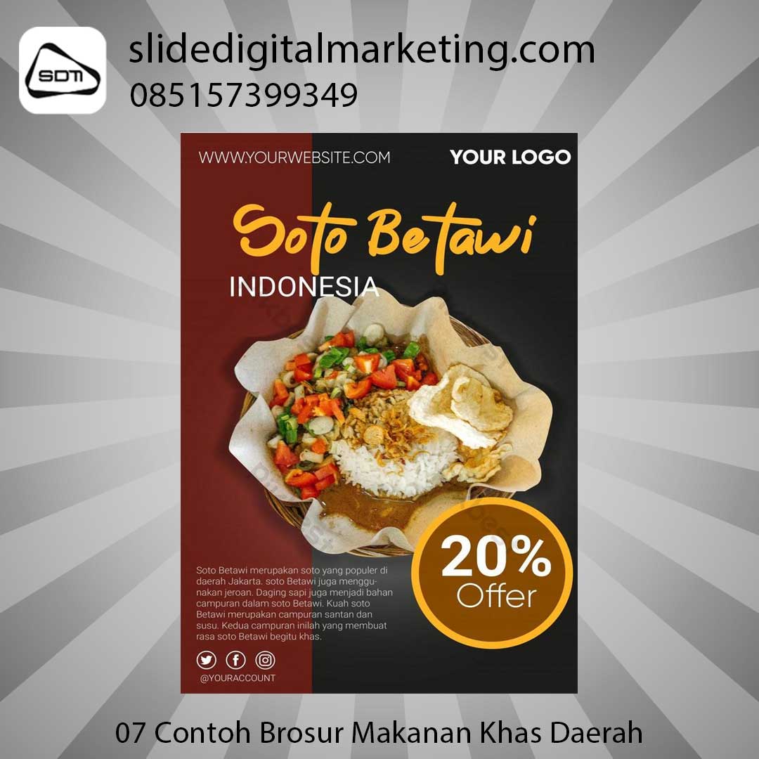 10 Contoh Brosur Pamflet Leaflet Poster Makanan Khas Daerah 