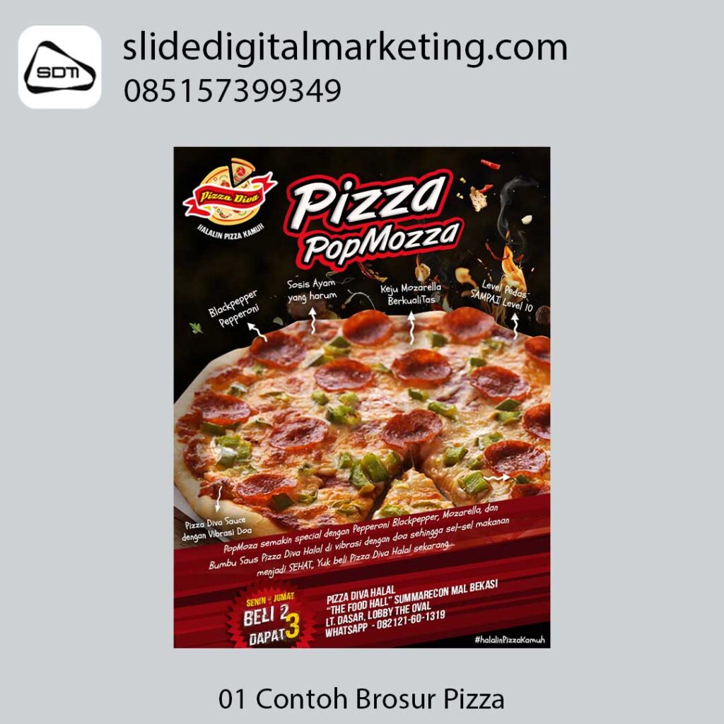 contoh brosur pizza